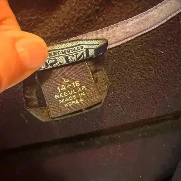 Lands End Fleece Jacket Periwinkle Full Zip size large 14-16 - Picture 5 of 8